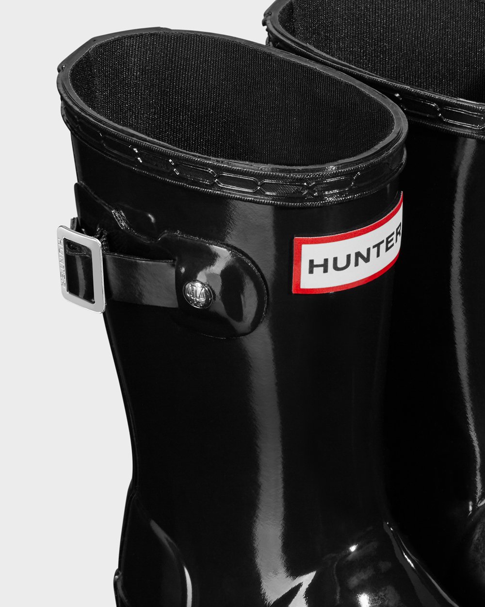 Hunter Original Little Gloss Rain Boots - Clearance Sale Kids Black - GLFIWZ625